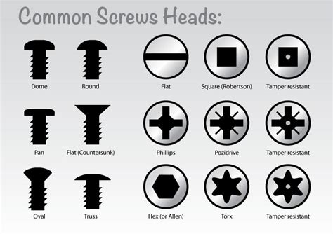 types of screw heads torx